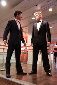 Before leaving, dancer Jeff Sun had a face off with David Beckham. Did I mention this particular Mr. Beckham was made of wax? (Jeff Sun's camera)