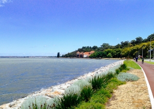 Pista ciclabile lungo il fiume Swan di Perth (foto del ballerino Songtao Feng)