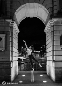 Next stop - Brisbane, Australia, where dancer Stephanie Guo poses by the river. (photo by dancer Lily Wang)