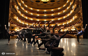 Almost showtime in Barcelona at the Gran Teatre del Liceu. (photo by projectionist Annie Li)