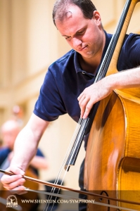Principal bassist Juraj Kukan. As you can tell by everyone’s short sleeves, it is still summer in Taiwan.
