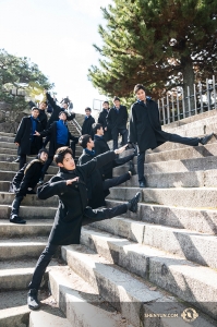 At Nijo Castle in Kyoto. (Photo by Kenji Kobayashi)