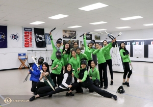 They also enjoyed some time off at the archery range. (Photo by dancer Kaidi Wu)