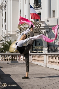 And back across the pond, Shen Yun World Company held its first performances of the year in France. Principal Dancer Lily Wang. (Photo by dancer Stephanie Guo)