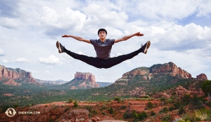 Edwin Fu at Arizona’s Red Rock State Park. (Photo by Hirofumi Kobayashi)