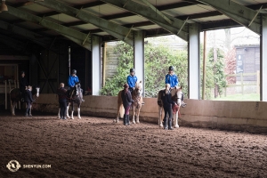 Dancers at the Trent Park Equestrian Centre in North London. (Photo by dancer Stephanie Guo)