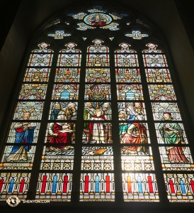 A mosaic inside the St. Salvator Cathedral in Bruges. (Photo by Jun Liang)