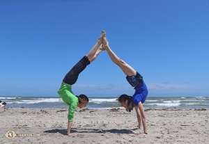 On the beach in Texas. (Photo by Kaidi Wu)