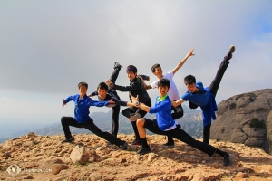 Dancers (from left) Jeff Chuang, Songtao Feng, Rui Suzuki, Jiheng Zhao, Antony Kuo, and Zack Chan at Montserrat, looking forward to a few more weeks in Europe.