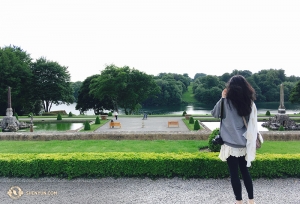 Diana Teng enjoying the 2,000 acres-worth of gardens that belong to Blenheim Palace, once home to Winston Churchill. (Photo by Cindy Chi)