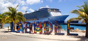 Even after being together in the same dressing rooms, hotel rooms, airplanes, and buses 24 hours a day for months, these dancers choose to also take their vacations together. As part of their Caribbean cruise, they visited Labadee, Haiti.