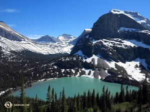 Meanwhile, on her own national park tour, dancer Kexin Li took this photo on Grinnell Glacier Trail, Glacier National Park, Montana. 
