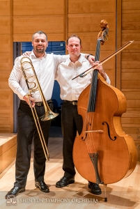 Princi-pals: principal musicians and buddies Alexander Moraru (L) and Juraj Kukan pose for a shot.