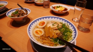 Finishing off our trip with the fifth and final meal of the day. (Photo by Ben Chen)