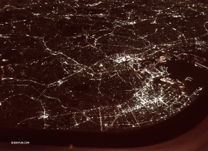 Shen Yun World Company flies to Asia. Here's a peek from dancer Betty Wang's window as the performers fly over Japan.