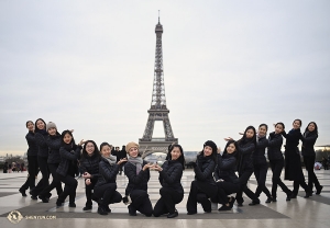 Paris native Madeline Lobjois (immediately left of center) and the dancers of Shen Yun International Company give you La Tour Eiffel!