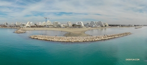 A panoramic view of the waterfront in Montpellier, France. (Photo by Andrew Fung)
