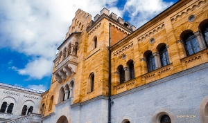 An inner fa&ccedil;ade of the castle. King Ludwig II (also called the Moon King) built it, but got live here for only 172 days before he died. (Photo by dancer Monty Mou)