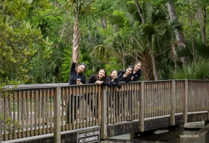 Performers relax at Florida&rsquo;s Wekiwa Springs State Park on a break day. (Photo by Megan Li)