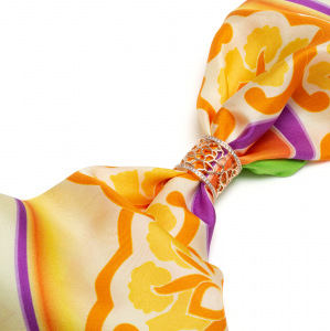 Tang Flower Scarf Ring Rose Gold