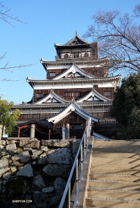 Hiroshima Castle does not disappoint. The main building is five stories tall with the top floor offering panoramic views of the city.

(Photo by Principal Dancer Angelia Wang)
