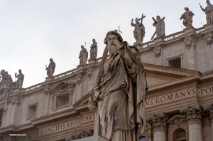 Among the many statues that adorn the Renaissance architecture is one of St. Peter himself.

(Photo by Principal Dancer William Li)