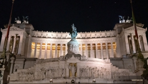 Known as the 'wedding cake' building due to its color and shape, the Vittoriano is a focal point in the city, and dominates the skyline.

(Photo by Andrew Fung)
