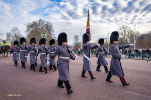 The Changing of the Guards in front of Buckingham Palace draws a lot of attention. These fully operational soldiers hold a 45-minute ceremony when the new group of guards takes over.

(Photo by Tony Xue)