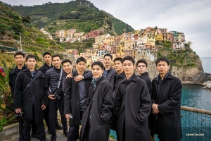 Performers explore the city famous for its sweet wine and medieval relics. (Photo by William Li)