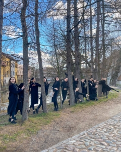 Our dancers don't hesitate to strike a pose anywhere they are!