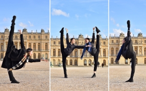La majestuosidad del Palacio de Versalles inspira a las bailarinas Olivia Zhang, Angelina Wang, Vivian Dong y Karla Lin a añadir su propia belleza artística al paisaje.